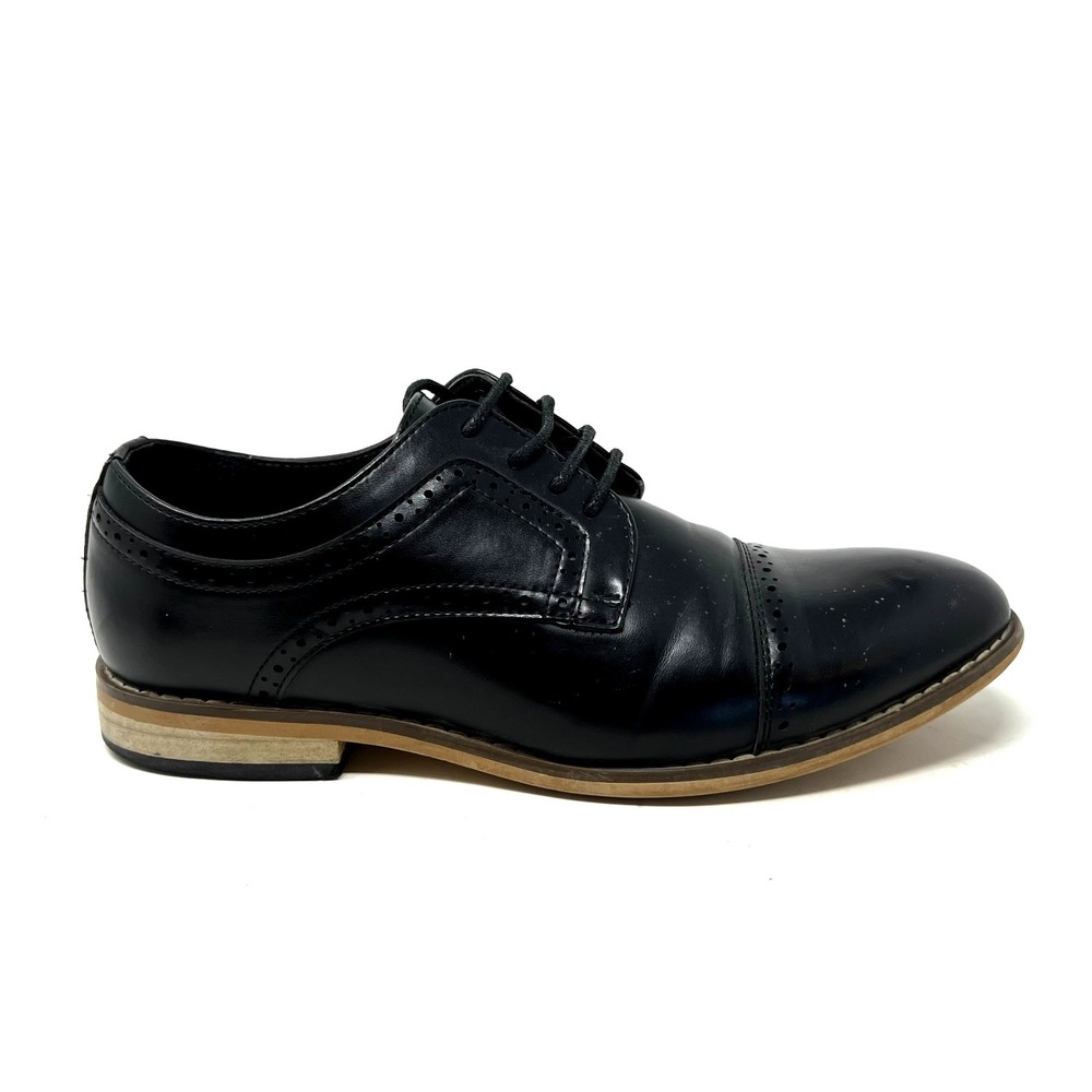 Stacy Adams Youth 3 Black Brown Cap Toe Lace Up Oxford Dress Shoes 43418-001